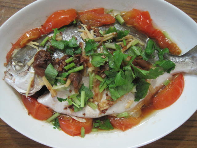 Steam Pompanos Healthy Fish Recipes 清蒸金鲳鱼